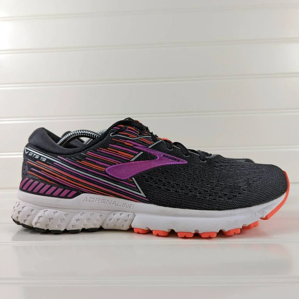 Brooks Adrenaline GTS 19 Womens Lace Up Running Shoes Size 12 1202841B080